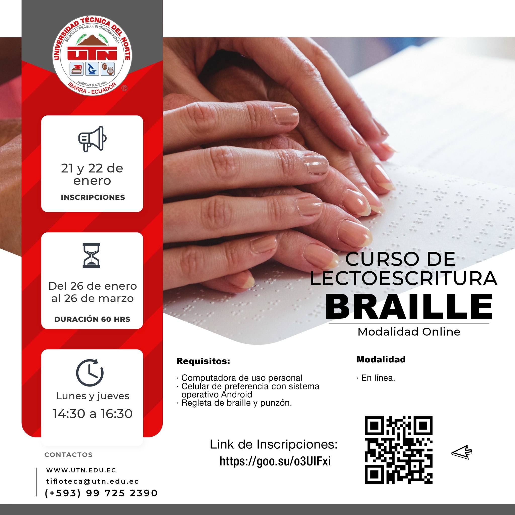 Curso lectoescritura Braille
